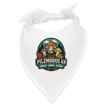Pilzmodus an – Wald Korb Glück - Bandana - Weiß - Vorne