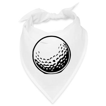 Golfball Geschenk Golfspieler - Bandana - Weiß - Vorne