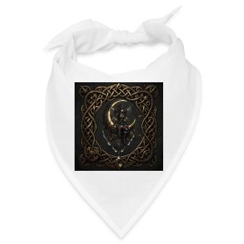 Lunar-Steampunk-Fee mit Zahnrädern - Bandana - Weiß - Vorne