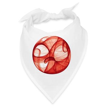 Lebensbaum Rot - Bandana - Weiß - Vorne
