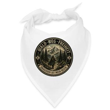 Wald. Weg. Freiheit. – Draußen ist mein Reich - Bandana - Weiß - Vorne