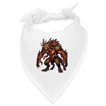 Infernalisches Behemoth-Wesen - Bandana - Weiß - Vorne
