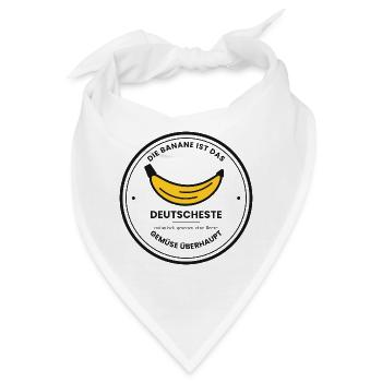 Die Banane ist das deutscheste Gemüse überhaupt - Bandana - Weiß - Vorne