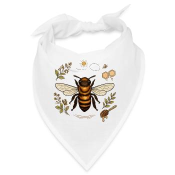 Biene im Kräuterzauber - Bandana - Weiß - Vorne