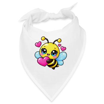 Bienenherz-Zärtlichkeit - Bandana - Weiß - Vorne