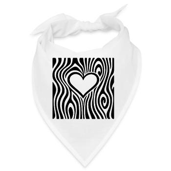 wood heart - Bandana - Weiß - Vorne