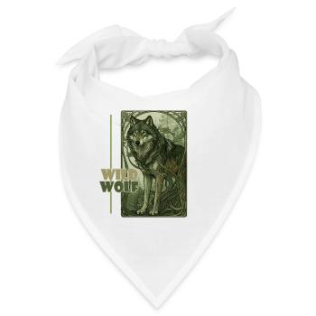 Jugendstil-Wildwolf - Bandana - Weiß - Vorne