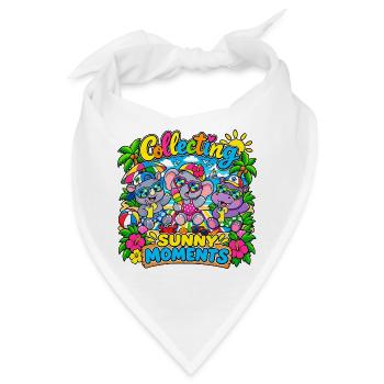 Sonnige Momente - Bandana - Weiß - Vorne