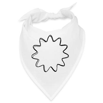 Siegel handgezeichnet - Bandana - Weiß - Vorne