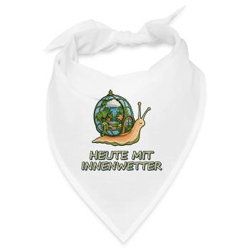 Heute mit Innenwetter - Bandana - Weiß - Vorne