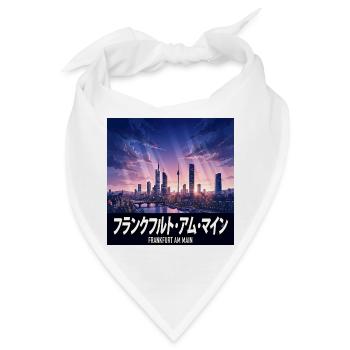 Frankfurt Anime Skyline Poster - Bandana - Weiß - Vorne