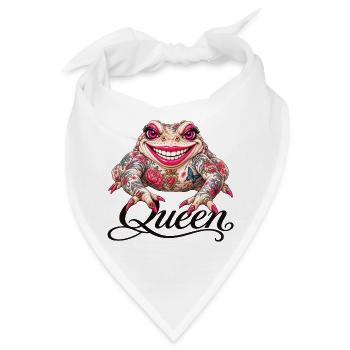 Queen-Tattoofrosch  - Bandana - Weiß - Vorne