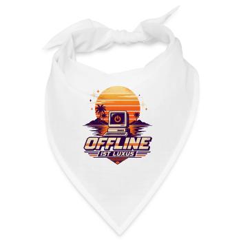Offline ist Luxus Retro Computer - Bandana - Weiß - Vorne