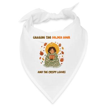 Chasing The Golden Hour – Cozy Autumn, Herbst - Bandana - Weiß - Vorne