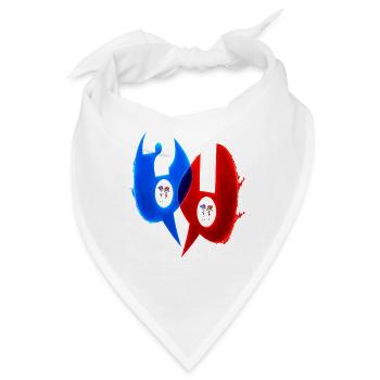 Zweifarbiges Chaos-Duo-Emblem - Bandana - Weiß - Vorne