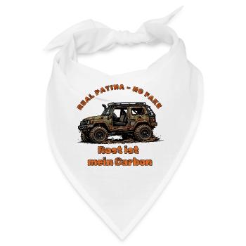 Offroad Rost ist mein Carbon 4x4 Patina - Bandana - Weiß - Vorne