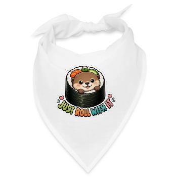 Süßer Sushi-Otter Einfach mitmachen Kawaii Wortspiel - Bandana - Weiß - Vorne