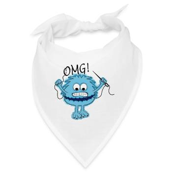OMG Fluffy Monster - Bandana - Weiß - Vorne