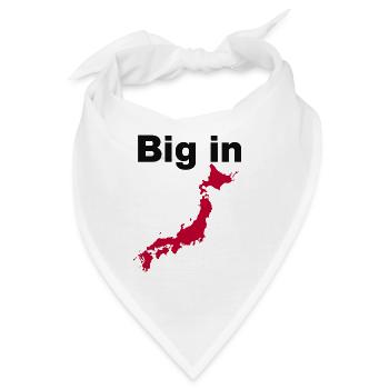 BIG IN JAPAN, JAPAN-FAN-DESIGN, LIEBLINGSLAND 🇯🇵 - Bandana - Weiß - Vorne