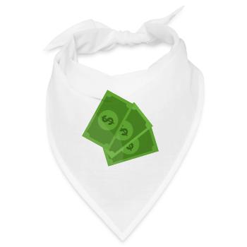 Dollar-Banknoten - Bandana - Weiß - Vorne