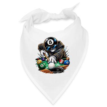 Billard 8-Ball Profi Snooker Action - Bandana - Weiß - Vorne