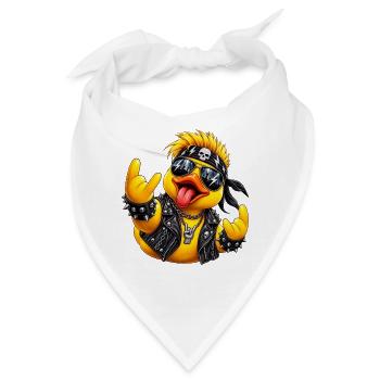 Punk Ente Lederjacke - Bandana - Weiß - Vorne