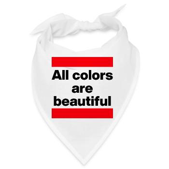 ACAB: ALL COLORS ARE BEAUTIFUL. FÜR OFFENHEIT - Bandana - Weiß - Vorne