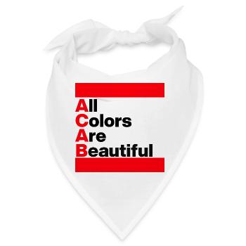 ACAB: ALL COLORS ARE BEAUTIFUL. FÜR OFFENHEIT - Bandana - Weiß - Vorne