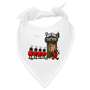 Marienkäfer Tattoo-Studio - Bandana - Weiß - Vorne
