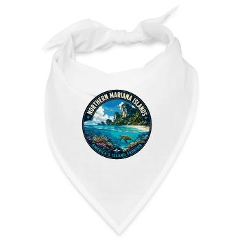 Northern Mariana Islands Island Frontier Badge - Bandana - Weiß - Vorne