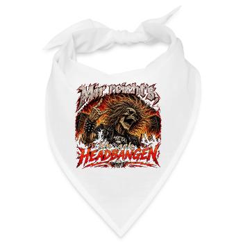 Mir reicht's, ich geh headbangen - Bandana - Weiß - Vorne