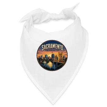 Sacramento River City Vintage-Brückenemblem - Bandana - Weiß - Vorne