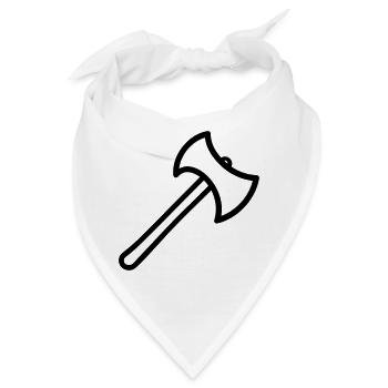 Axt - Bandana - Weiß - Vorne