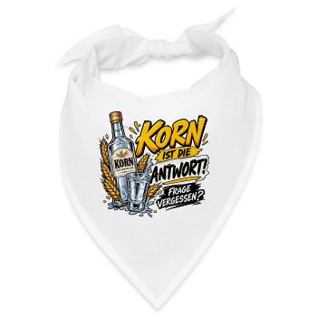 Korn ist die Antwort Spruchgrafik - Bandana - Weiß - Vorne