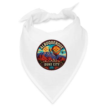Albuquerque Duke City Heißluftballon-Abzeichen - Bandana - Weiß - Vorne