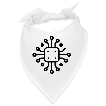 Elektronische Leiterplatten - Bandana - Weiß - Vorne