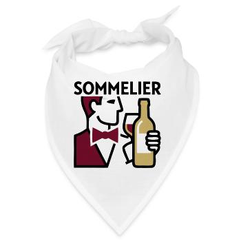 Sommelier Weinprobe Wappen - Bandana - Weiß - Vorne
