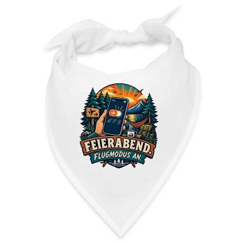 Feierabend – Flugmodus an - Bandana - Weiß - Vorne