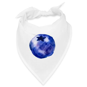 Blaubeere - Bandana - Weiß - Vorne