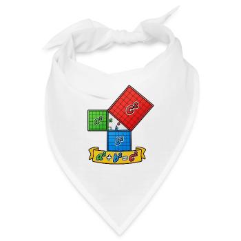 Satz des Pythagoras – Mathe einfach erklärt - Bandana - Weiß - Vorne