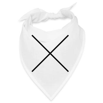 Kreuz dünn - Bandana - Weiß - Vorne