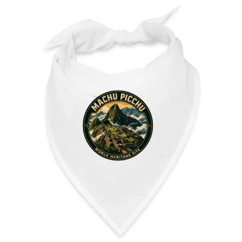 Machu Picchu Peru Vintage-Reiseabzeichen - Bandana - Weiß - Vorne