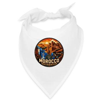 Marokko Sahara Vintage-Reiseemblem - Bandana - Weiß - Vorne