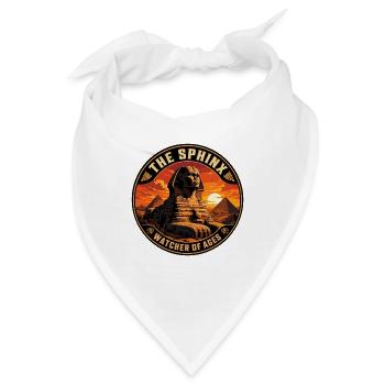 Große Sphinx von Gizeh, Ägypten, Vintage-Abzeichen - Bandana - Weiß - Vorne