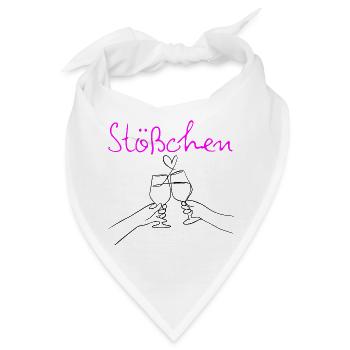 STÖßCHEN, PARTY, GESELLIGKEIT, DAYDRINKING 🥂🥂🥂 - Bandana - Weiß - Vorne