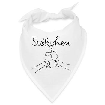 STÖßCHEN, PARTY, GESELLIGKEIT, DAYDRINKING 🥂🥂🥂 - Bandana - Weiß - Vorne