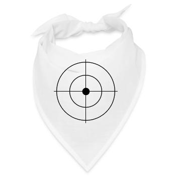 Zielscheibe dünn - Bandana - Weiß - Vorne