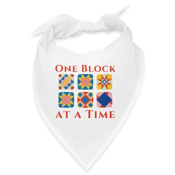 Ein Block nach dem anderen Patchwork - Bandana - Weiß - Vorne