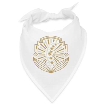 Art Deco Goldlilienbogen - Bandana - Weiß - Vorne