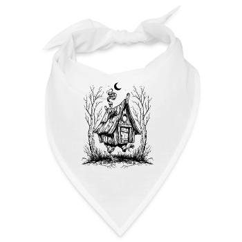 Mondnacht Waldhaus - Bandana - Weiß - Vorne